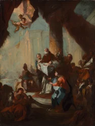 Studie für "Die Darstellung Christi im Tempel" (für St. Ulrich, Wien)
