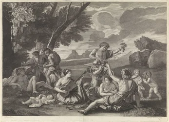 Landschaft mit Bacchantinnen