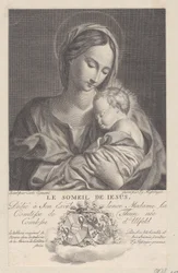 Jungfrau und Kind, mit dem schlafenden Christkind in ihren Armen Le Someil de Jesus, 1743-1807