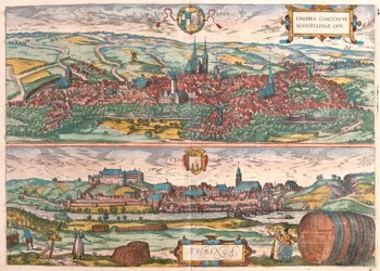 Eisleben und Tübingen, Deutschland (Stich)