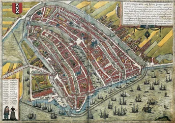 Plan von Amsterdam (Amstelredamum), Niederlande