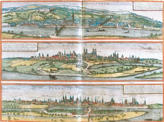 Ansicht von Heidelberg, Speyer und Worms, Deutschland