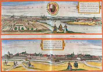 Ansichten von Dresden und Leipzig, Deutschland