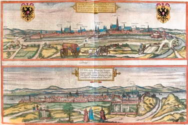 Ansichten von Wien, Österreich und Budapest, Ungarn