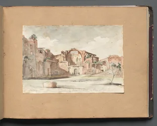 Album mit Ansichten von Rom und Umgebung, Landschaftsstudien, Seite 22a: Terme di Diocleziano, Rom