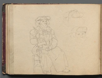 Album mit Ansichten von Rom und Umgebung, Landschaftsstudien, Seite 38b: Figurenstudie