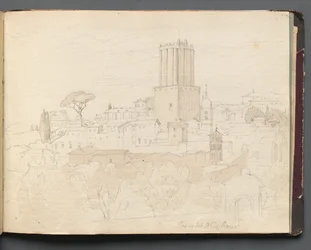 Album mit Ansichten von Rom und Umgebung, Landschaftsstudien, Seite 47a: Torre del Nero, Rom