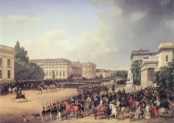 Parade auf dem Opernplatz in Berlin