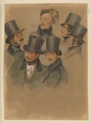 Gustav Boenisch, August Hopfgarten, Friedrich Jentzen, Eduard Meyerheim, Edmund Rabe, Johann Wilhelm Schirmer