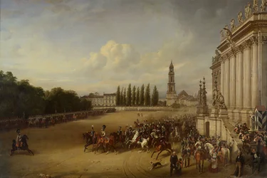 Parade in Potsdam im Jahre 1817
