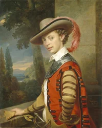 Porträt von Prinz Nikolai Saltykov in Kostüm, 1850