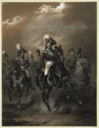 Zar Nikolaus I. mit Gefolge