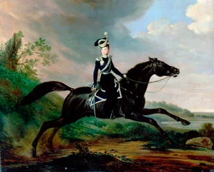 Reiterporträt von Großfürst Alexander Nikolajewitsch, 1818-1881, 1832