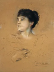 Porträt der Sängerin Marcella Sembrich, 1858-1935, 1891