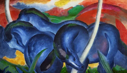 Große blaue Pferde