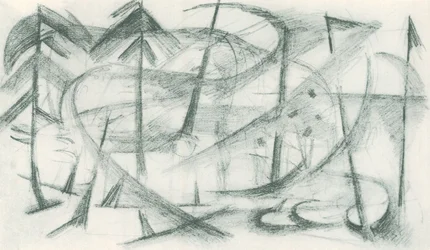 Franz Marc - Skizzenbuch aus dem Felde - Blatt 35