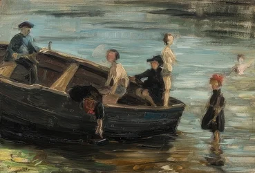 Kinder im Boot