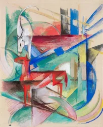 Landschaft mit Tieren