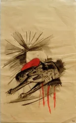 Liegende Hyäne (Liegender Wolf)