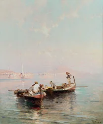 Fischerboot in der Bucht von Neapel