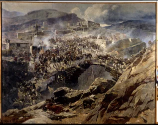 Die Belagerung von Akhoulgo: 1839, Imam Schamil und seine muslimischen Anhänger aus dem Kaukasus werden in ihrer Bergfestung belagert und von der russischen Armee massakriert