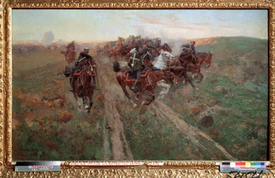 Szene aus der Schlacht von Kuryuk Dara im Juli 1854