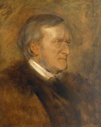 Deutschland, Porträt von Wilhelm Richard Wagner (1813 - 1883), deutscher Komponist, Librettist, Dirigent und Essayist