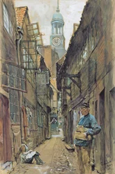 Eine Hintergasse in Hamburg
