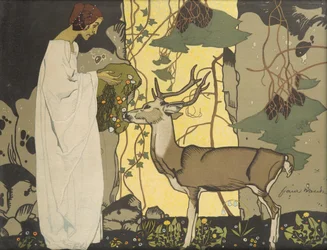 Mädchen mit Reh
