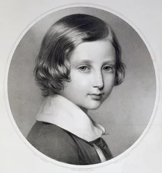 Albert, Prinz von Wales (1841-1910), ursprünglich graviert von Thomas Fairland, veröffentlicht von M. und N. Hanhart, 1852 (Lithographie)