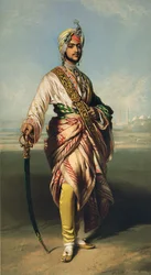 Duleep Singh, Maharadscha von Lahore (1838-93), 1854 lithographiert von R.J. Lane