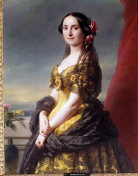 Porträt von Madame Manuel, Gräfin von Gramedo. Gemälde von Franz Xaver Winterhalter (1806-1873)