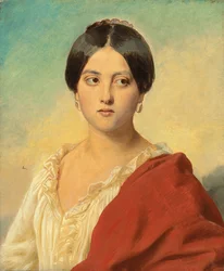 Porträt eines italienischen Mädchens, Halbfigur, ca. 1834