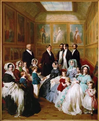 Königin Victoria und Prinz Albert als Gäste von König Louis Philippe im Schloss d