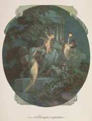 Zentaur, Nymphen und Amor