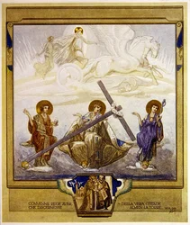 Illustration aus Dantes Göttlicher Komödie, Fegefeuer, Gesang XVI: 95, 1921