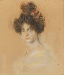 Franz von Lenbach - Porträt der australischen Cancan-Tänzerin Saharet, 1899