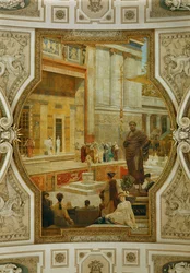Wiener Burgtheater, Treppenhaus: Deckenfresko Dionysos-Theater in Athen