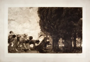 Bacchantinnen, Satyrn und Nymphen