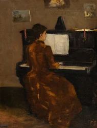 Junges Mädchen am Klavier