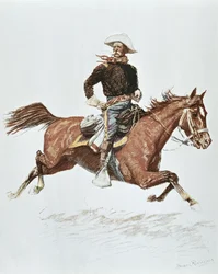 US-Kavallerieoffizier in Felduniform der 1870er Jahre
