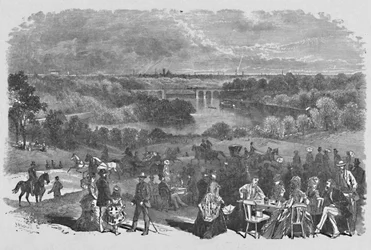 Blick vom Belmont Mansion, Fairmount Park, 1883
