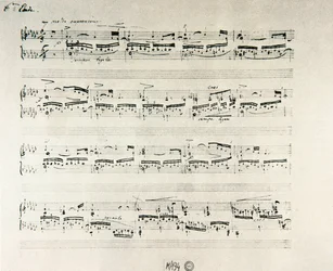 Partitur von "Etüden für Klavier Opus 10" des polnischen Komponisten Frederic Chopin (1810-1849)