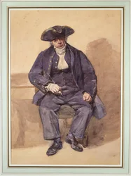 Porträt von John Adams, alias John Wilkinson, Petty Officer, 78 Jahre alt (Aquarell)