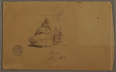 Zeichnung, Eine Ziege in Pandi, Kolumbien, Juli 1853