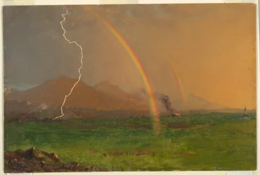 Alpenszene im Gewitter, 1868
