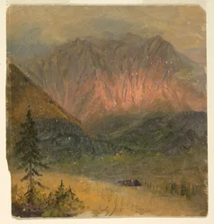 Alpenstudie eines Sonnenuntergangs, Juli 1868
