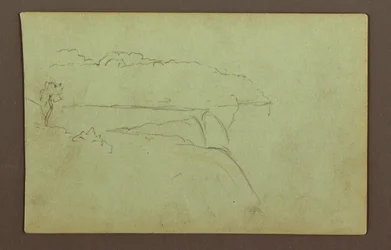 American Falls unter einem bewölkten Himmel, Niagara River, möglicherweise 1856