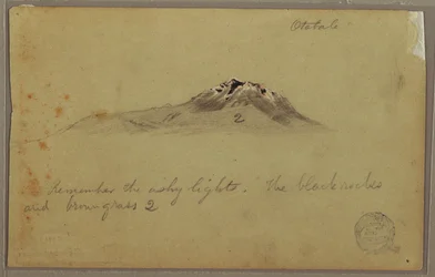 Anden-Gipfel (Cayambe?), Otavalo, Ecuador, August oder September 1853