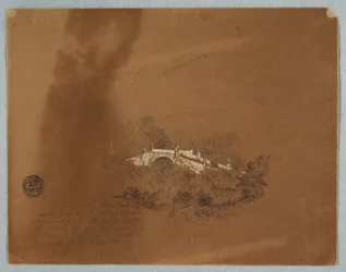 Brücke über den Fluss Combeima in Ibaque, Kolumbien, 16. Juli 1853